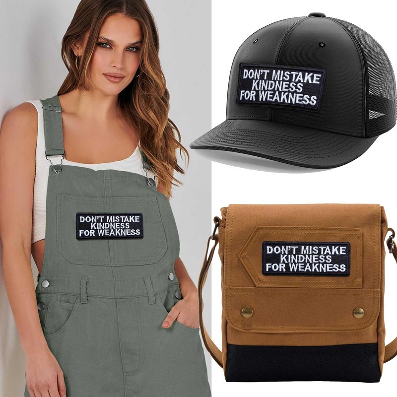 2PCS Phrase Don't Mistake Kindness for Weakness Iron On Patch,