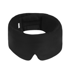 100% Mulberry Silk Sleep Mask, Large Adjustable Eye Cover for Sleeping, Comfortable, Pressure-Free and Breathable Sleeping Masks for Women Men - Black
