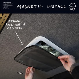 VanEssential Magnetic Insulated Roof Vent Sun Cover for MaxxAir Fan, Fantastic Fan 16.5" x 16.5" (CHARCOAL GRAY)