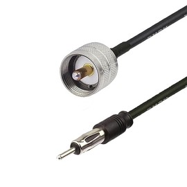 RedYutou UHF Male to DIN Plug AM/FM Male Adapter RG174 Coax Cable 20 inches Pigtail Jumper Antenna Extention