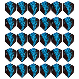 THOR-DARTS F2-Exclusiv-Line: Dart Flights Blue, Standard Shape B Narrow / No.6, 150 Micron Extra Strong (10 Set (30 Pieces), Blue)