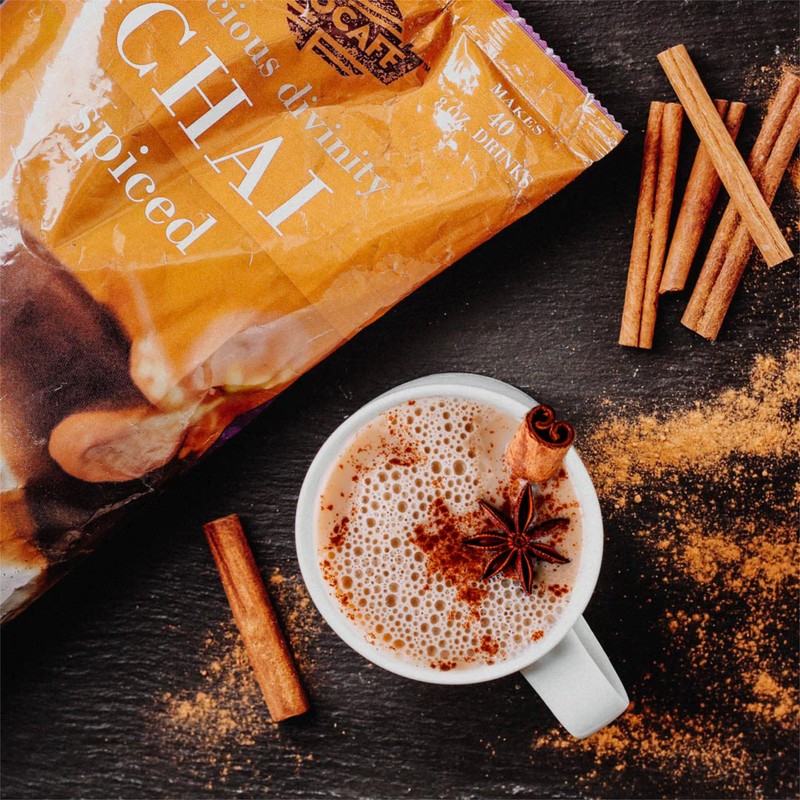 MOCAFE Spiced Chai Tea Latte Powder Mix, 3 Pound Bulk