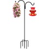 Gtongoko Double Shepherds Hook for Outdoor, 108 Inch Bird Feeder