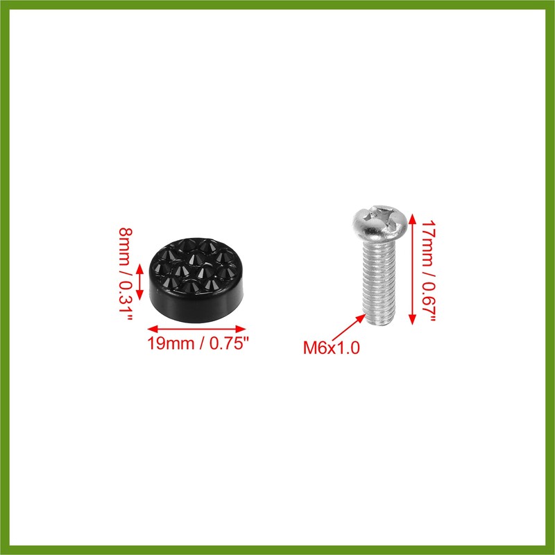 HOPESPANNER 1 Set Bling Car License Plate Fasteners Screws Caps