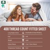 Pizuna 100% Cotton Small Single Fitted Sheet White, 400 Thread