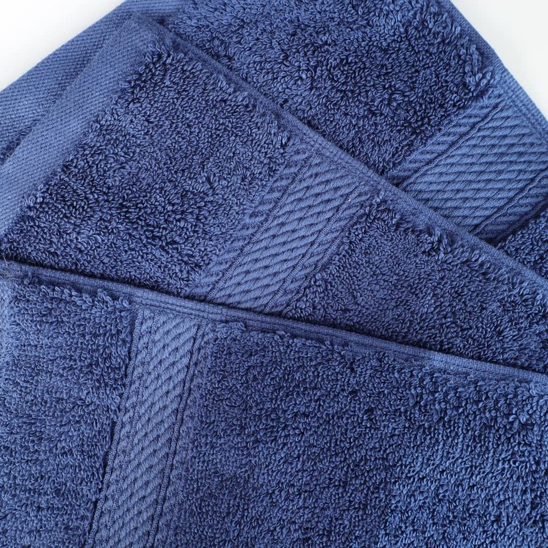 6-Piece Face Towel Set, Premium Long-Staple Cotton, 900 GSM, Navy