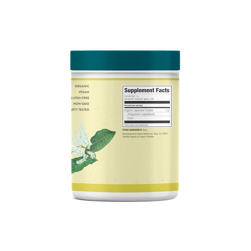 USDA Certified Organic Japanese Knotweed Powder, 226 Grams, Natural Trans-resveratrol,