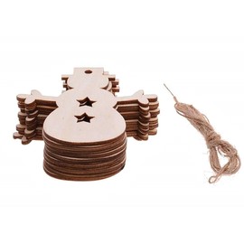 Lovelegis Christmas tree decorations - decorative wooden snowman - decorations - Christmas - colorful - furniture - home - interior - party - 20 pieces