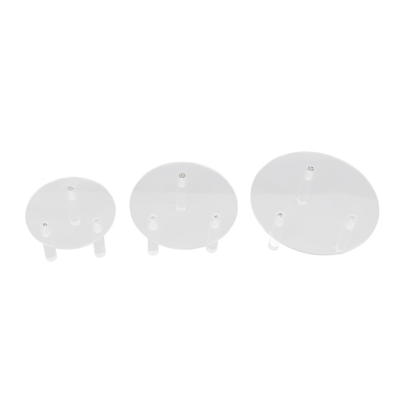 3 PCS Round Acrylic Display Stand Set Easy To Install