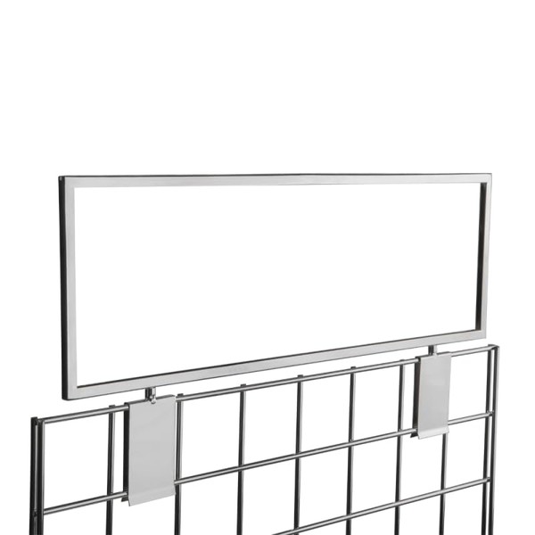 New Heavy Duty Grid Panel Grid Mesh Grid Wall Retail Display Shop Fittings & Accessories (1, Price Holder Mesh Chrome)