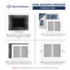 Bryce Hardware 10 x 8 Inch (Duct Opening) White Supply