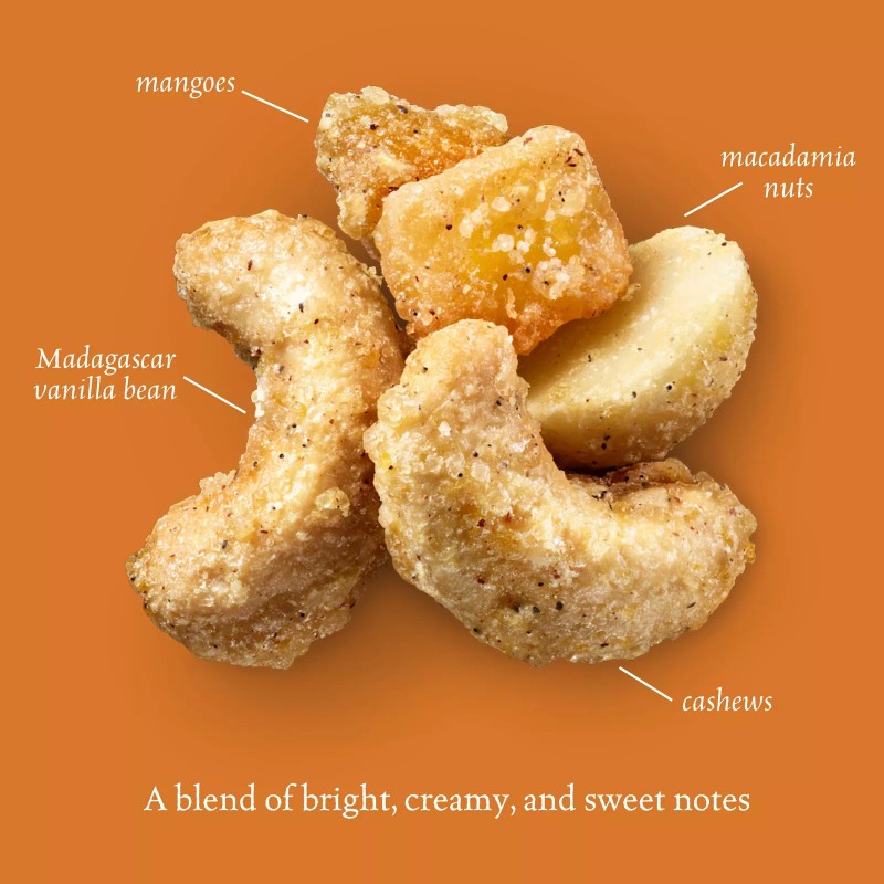 Sahale Snacks Tangerine Vanilla Cashew Macadamia Glazed Nut Mix 4oz