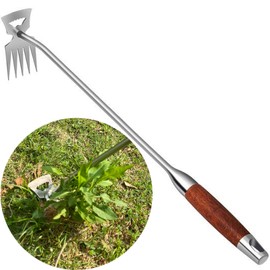VEMJO Weed Puller Weed Puller Tool Weeding Tool Weeder Tool Weed Tool Weeding Tools Gardening Weeding Tools Gardening Long Handle Weeding Artifact uprooting Weeding Tool efficient Weeder (Silver)
