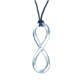 William Sturt Infinity Pendant Infinity Loop Necklace Handmade in Fine Pewter, Pewter, Pewter