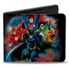 Buckle-Down mens Buckle-down Bifold Justice League Bi Fold Wallet, Multicolor,