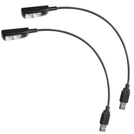 Adam Hall 2 x Super Bright SLED-1-USB-PRO LED USB Notebook Tablet Laptop Gooseneck Reading Lamp Light Flexilight Minilight SLED1USBPRO