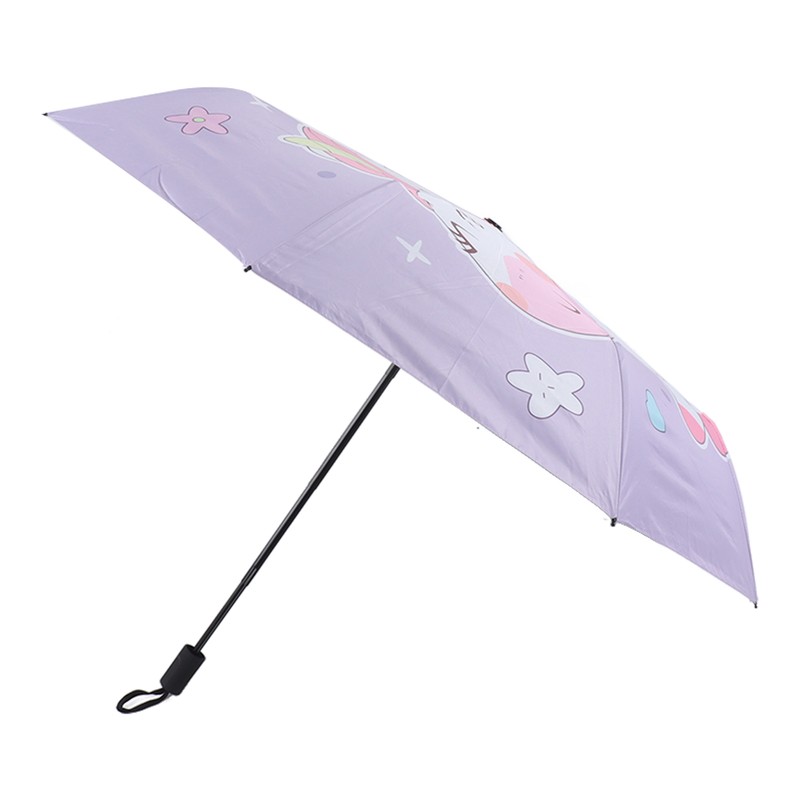 Children Umbrella 3 Fold Reflective Edge Cartoon Portable Kids Sun