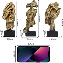 Huhote Home Decoration, Statue Decoration, Sculpture Decoration Living Room, Modern Decorative Figures, Sculpture Figures Decoration, Collectible Statue for Living Room, Bookcase, Shelf, Desk Decor