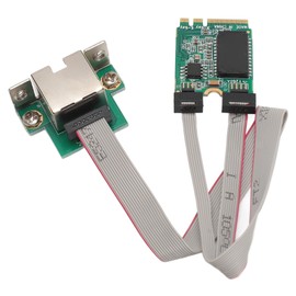 M.2 A+E Network Card Bent Pin Gigabit Ethernet, Single Port RJ45 Server Network Card with I210AT Chip, Support 1000/100/10Mbps