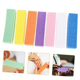 Baluue 7pcs Sponge Nail Files Four-sided Manicure for Nail Shaping and Polishing and Easy to Use for Home and