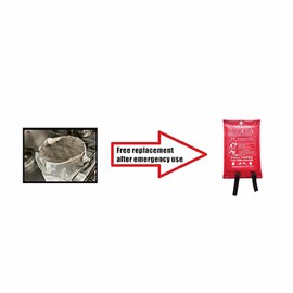 Inf-way Emergency Fire Blanket for Home and Kitchen, 5 Size for Choice, 2 Pack Fire Blankets 3.3x3.3ft