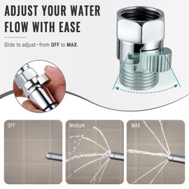 Shower Enema System with Water Control Valve, 100 Inches Hose, Silicone Nozzles Enema Attachment for Men and Women Portable Cleaning, Enema Nozzle Kit Cleaner