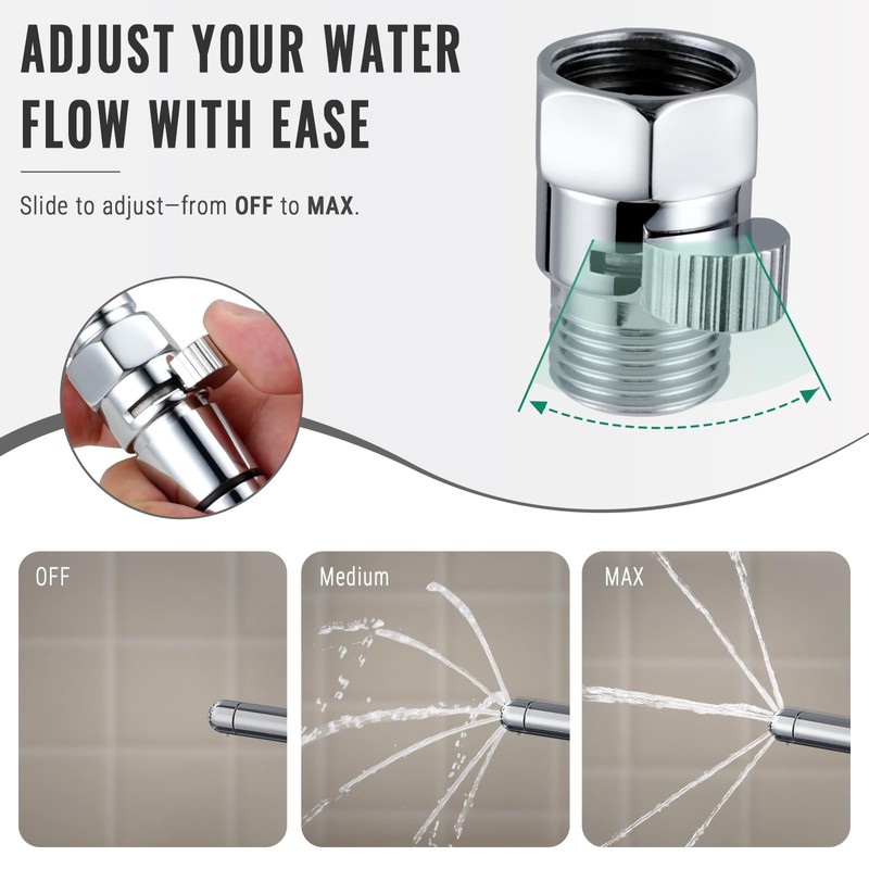 Shower Enema System with Water Control Valve, 100 Inches Hose,