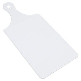 Chef Craft Paddle Shaped Cutting Board, Plastic 12 in L x 5 in W White