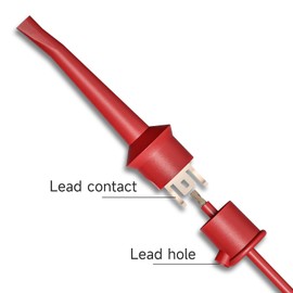 Cleqee Pack of 10 Multimeter Test Hook Clips SMD IC Cable Welding Test Clip for DIY Electronic Components Testing Five Colours
