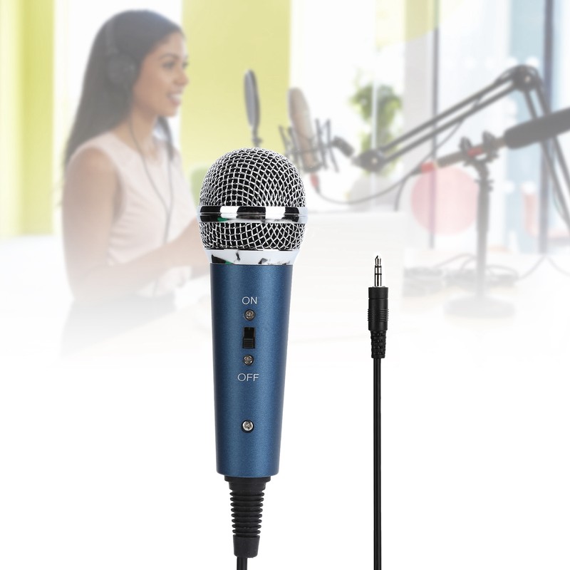 Wired Condenser Microphone 3.5mm with UShaped 3.5mm Audio Adapter for