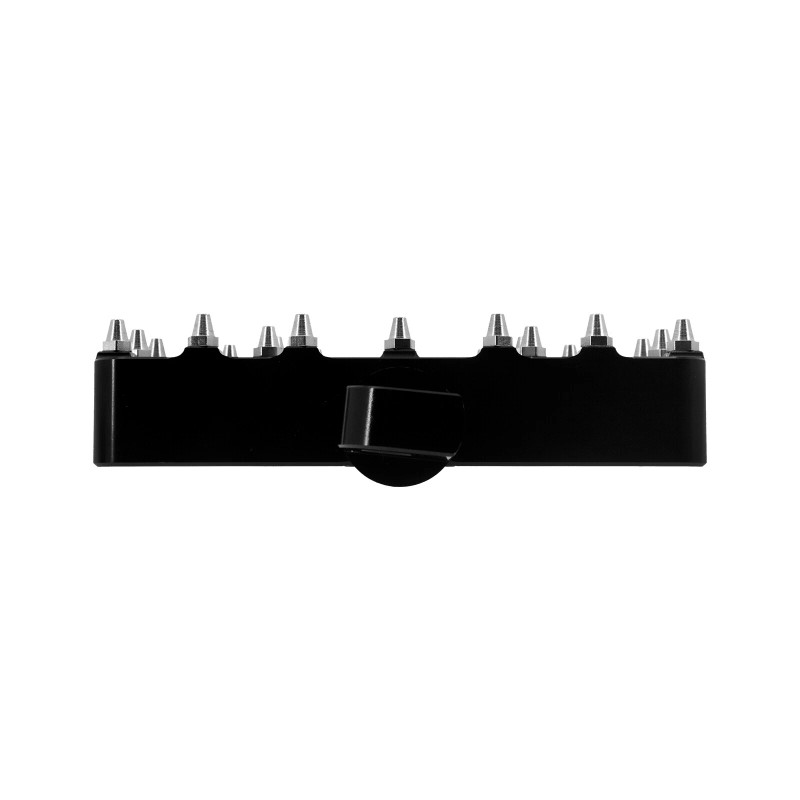 HDBUBALUS Black MX Style Foot Pegs Floorboard For Harley Softail