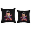Layla Colorful Dancing Cat Design for Girls Name Layla Throw