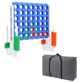 SDADI Jumbo 4 in a Row Game, 4-to-Score Giant Game Set with Adjustable Height (2.5-3.5 FT) for Kids & Adults, Indoor/Outdoor Connect Game with Quick-Release Slider, Perfect for Family and Party Games