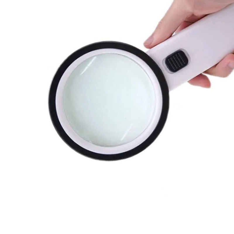 10X Large Double Layer Optical Magnifying Glass with LED Light