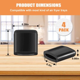 Air Fryer Replacement Parts, 4 Packs Air Fryer Rubber Bumpers Feet Parts Accessories Rubber Tips Rubber Tabs, Silicone Pieces for Chefman Gowise Powel XL and more Air Fryer Trays, Scratch-resistant