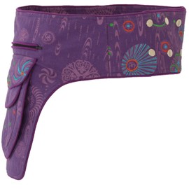 PUREWONDER Belt Bag with Press Studs Waist Bag No. 20, purple, money belt