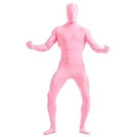 Aniler Men's and Women's Spandex Full Body Zentai Costume Bodysuit (Medium, Pink)
