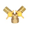 Joywayus 3 Way Split Brass Shut Off Ball Valve Fitting