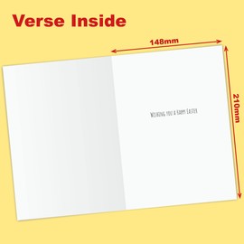 Easter Card. Easter Bunnies Design with matching Envelope. 210x148mm. Ecofriendly. Blank Inside. Printed and Packed in UK.