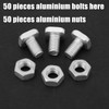 50 Sets Aluminium Greenhouse Nuts and Bolts,FirmGreenhouse Hex Nuts and