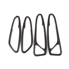 For Stelvio Carbon Fibre Style ABS Car Interior Door Handle Frame Trim