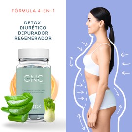 CNC Detox - 100 Billion CBE Probiotics from 9 Strains + Aloe Vera + Activated Carbon + Fennel Extract - 60 Soft Capsules - Support for Digestion, Balance & Wellbeing