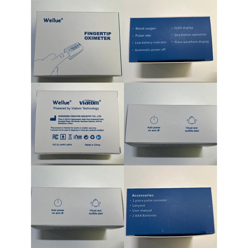 Wellue Pulse Oximeter Fingertip, Blood Oxygen Saturation Monitor with Built-in