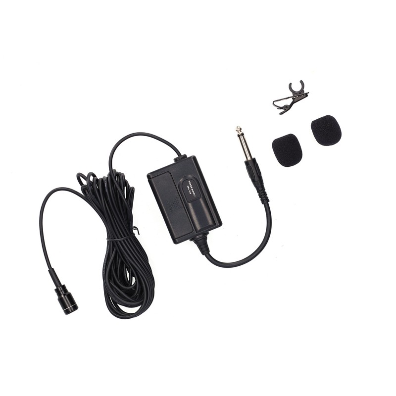 236in Wired Lavalier Microphone Clip On Lapel Condenser Mic for
