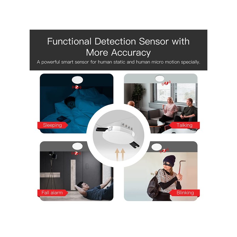 ZigBee Presence Sensor Motion Sensor Sleeping Talking Accident Flush-Mounted
