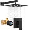 Cinwiny Matte Black 10 inch Wall Mounted Bathroom Rain Shower