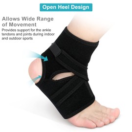 Yosoo Health Gear Ankle Brace, Adjustable Compression Foot Orthosis Metatarsal Fracture, Breathable Neoprene Sprain, Plantar Fasciitis Foot Brace, Tendons Heels Bandage for Foot Stabilisation