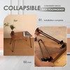 QJYKIONE 4Pcs Foldable Hairpin Legs, 13 Inch Folding Metal Black
