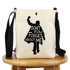 G2TUP The Breakfast C Movie Inspired Gift Don't You Forget About Me Silhouette Makeup Bag 80's Movie Cosmetics Bag Fan Gift Travel Bag with Zipper (Forget About Me -X)