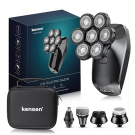 KENSEN Afeitadora Cabeza para Hombre, Afeitadora Eléctrica 6 en 1, Maquina de Afeitar Impermeable en Seco y Húmedo, Recortadora Barba | Maquina de Afeitar Impermeable en Seco y Húmedo, Recortadora Barba